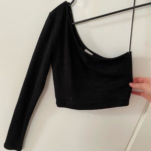 princess polly black off the shoulder top